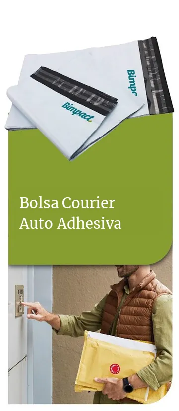 Bolsa courier auto adhesiva compostable