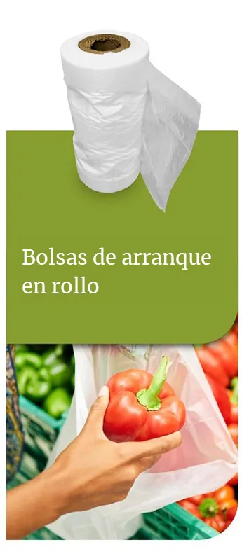 Bolsas de arranque en rollo compostable