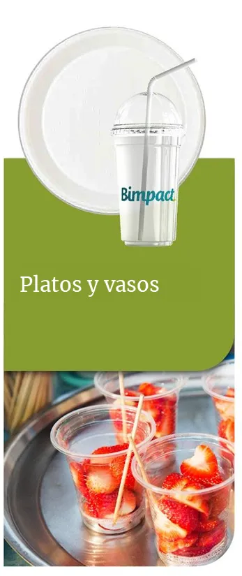 Platos y vasos compostable